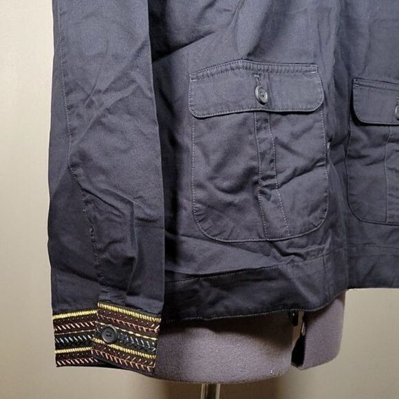 NWOT Denim & Co Twill Utility Jacket with Embroidery Sz M - Picture 7 of 14